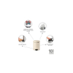 Brabantia NewIcon Pedaalemmer - 5 liter - kunststof binnenemmer - soft beige SW767527