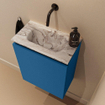 MONDIAZ TURE-DLUX 40cm toiletmeubel Jeans. EDEN wastafel Glace positie midden. Zonder kraangat. SW1103365
