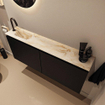 MONDIAZ TURE-DLUX 120cm toiletmeubel Urban. EDEN wastafel Frappe positie links. Met 1 kraangat. SW1102653