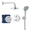 GROHE Grohtherm Perfect Regendoucheset - hoofdddouche 16cm - 2 functies handdouche rond 11cm - chroom SW236927
