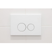 Geberit Inbouwreservoir - UP320 - QeramiQ metal bedieningsplaat - dualflush - ronde knoppen - metaal wit mat SW976087