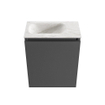 MONDIAZ TURE-DLUX 40cm toiletmeubel Dark Grey. EDEN wastafel Ostra positie links. Zonder kraangat. SW1104824