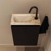 MONDIAZ TURE-DLUX 40cm toiletmeubel Urban. EDEN wastafel Frappe positie links. Met 1 kraangat. SW1102617