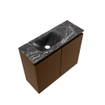 MONDIAZ TURE-DLUX 60cm toiletmeubel Rust. EDEN wastafel Lava positie links. Zonder kraangat. SW1103983