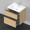 Duravit D-Neo wastafelonderkast 63.4x62.5x45.2cm 2 lades Natuur eiken Mat SW640795