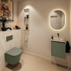 MONDIAZ TURE-DLUX 40cm toiletmeubel Army. EDEN wastafel Ostra positie rechts. Zonder kraangat. SW1104691