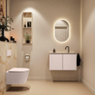 MONDIAZ TURE-DLUX 80cm toiletmeubel Rosee. EDEN wastafel Frappe positie midden. Met 1 kraangat. SW1102955