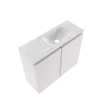 MONDIAZ TURE-DLUX 60cm toiletmeubel Cale. EDEN wastafel Opalo positie rechts. Met 1 kraangat. SW1104195