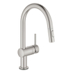 GROHE Minta Touch Keukenkraan - draaibare/uittrekbare uitloop - 2 straalsoorten - supersteel geborsteld SW225340