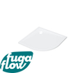 FugaFlow Efficiente Anta Douchebak - 100x100x4cm - kwartrond - acryl - glans wit SW1123716