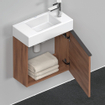 Duravit D-Neo wastafelonderkast 48.4x44x22.2cm Rechtsdraaiend 1 deur Noten Mat SW640700