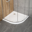ZEZA Selva Douchebak - 100x100x4cm - kwartrond - acryl - glans wit SW999956