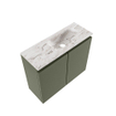 MONDIAZ TURE-DLUX 60cm toiletmeubel Army. EDEN wastafel Glace positie rechts. Zonder kraangat. SW1103175