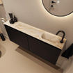MONDIAZ TURE-DLUX 120cm toiletmeubel Urban. EDEN wastafel Frappe positie rechts. Met 1 kraangat. SW1102633