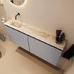 MONDIAZ TURE-DLUX 120cm toiletmeubel Plata. EDEN wastafel Frappe positie links. Zonder kraangat. SW1102944
