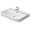 Duravit HappyD 2 meubelwastafel geslepen met overloop met 1 kraangat 80x50.5cm met wondergliss wit SW54330