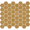 The Mosaic Factory Valencia mozaïektegel 4.3x4.9x0.5cm hexagon mosterd mat voor wand en vloer en voor binnen en buiten vorstbestendig SW374595