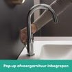 Hansgrohe Vernis Blend wastafelkraan uitloop draaibaar m/waste chroom SW642531