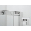 Crosswater Clear 6 kwartronde douchecabine met 1 schuifdeur 80x80x195cm 6mm helder veiligheidsglas zilver SW487122