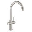 GROHE Red Keukenkraan - hoog - 3 in 1 - c uitloop - l size boiler - supersteel geborsteld SW108061
