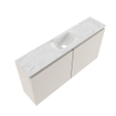 MONDIAZ TURE-DLUX 100cm toiletmeubel Linen. EDEN wastafel Opalo positie midden. Zonder kraangat. SW1104375