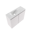 MONDIAZ TURE-DLUX 60cm toiletmeubel Cale. EDEN wastafel Opalo positie links. Zonder kraangat. SW1104249