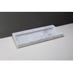Forzalaqua Bellezza wastafel 120.5x51.5x9cm Rechthoek 1 kraangat Natuursteen Carrara gepolijst SW230708
