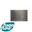 FugaFlow Metal Bedieningsplaat - bedieningspaneel voor Geberit UP320 inbouwreservoir - dualflush - ronde knoppen - metaal gunmetal SW999925
