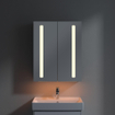 Villeroy & Boch My View 14+ spiegelkast met 2 deuren met LED verlichting verticaal 60x75x17.3cm incl. afsluitbare medicijnbox 1025443