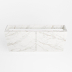 Mondiaz FOWY fonteinonderkast - 110x22x50cm - 2 deuren - push to open - softclose - Carrara SW1016958