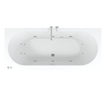 Riho Easypool 3.1 Carolina whirlpoolbad 180x80cm rechts hydro 6+4+2 pneumatische bediening inclusief poten en afvoer wit SW699373