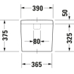 Duravit D-code reservoir 390x375x175mm dual flush met binnenwerk wit 0315247