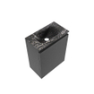 MONDIAZ TURE-DLUX 40cm toiletmeubel Dark Grey. EDEN wastafel Lava positie midden. Zonder kraangat. SW1103737