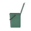Brabantia Sort & Go Afvalemmer - 25 liter - hengsel - fir green SW1117371