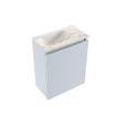 MONDIAZ TURE-DLUX 40cm toiletmeubel Clay. EDEN wastafel Frappe positie links. Zonder kraangat. SW1102691