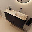 MONDIAZ TURE-DLUX 80cm toiletmeubel Urban. EDEN wastafel Frappe positie rechts. Zonder kraangat. SW1102630