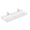 Villeroy & Boch Collaro meubelwastafel 120x47cm zonder overloop m. 2 kraangaten wit SW358347