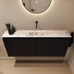 MONDIAZ TURE-DLUX 120cm toiletmeubel Urban. EDEN wastafel Glace positie midden. Zonder kraangat. SW1103153