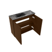 MONDIAZ TURE-DLUX 60cm toiletmeubel Rust. EDEN wastafel Lava positie links. Zonder kraangat. SW1103983