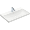 Villeroy en boch Avento meubelwastafel 80x47cm 1 kraangat met overloop ceramic+ wit SW59870