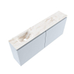 MONDIAZ TURE-DLUX 120cm toiletmeubel Clay. EDEN wastafel Frappe positie links. Zonder kraangat. SW1102706