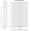 Plieger Siena designradiator verticaal enkel 1800x606mm 1422W wit 7253142