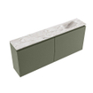 MONDIAZ TURE-DLUX 120cm toiletmeubel Army. EDEN wastafel Glace positie rechts. Zonder kraangat. SW1103168