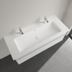Villeroy & Boch Venticello meubelwastafel met 2 kraangaten 120x50cm met overloop Ceramic+ stone white SW209622