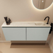 MONDIAZ TURE-DLUX 120cm toiletmeubel Greey. EDEN wastafel Ostra positie rechts. Met 1 kraangat. SW1104891