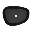 Arcqua Rocker Waskom - opbouw - organisch - links - 50x37cm - mat zwart SW976318