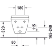 Duravit Starck 3 wandbidet inclusief verdekte bevestiging wit 0293374