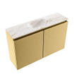 MONDIAZ TURE-DLUX 80cm toiletmeubel Oro. EDEN wastafel Frappe positie midden. Met 1 kraangat. SW1102899