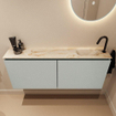 MONDIAZ TURE-DLUX 120cm toiletmeubel Greey. EDEN wastafel Frappe positie rechts. Met 1 kraangat. SW1102841