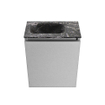 MONDIAZ TURE-DLUX 40cm toiletmeubel Plata. EDEN wastafel Lava positie links. Met 1 kraangat. SW1103979